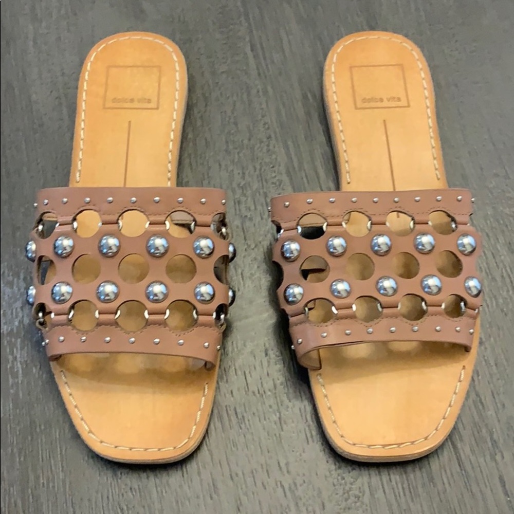 Dolce Vita Tan Studded Sandals